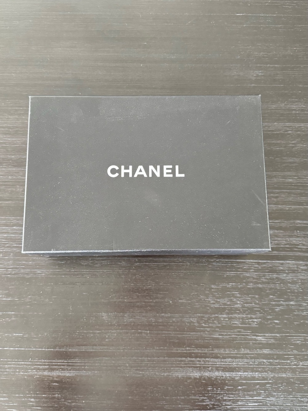 CHANEL Black Box with White Logo Center